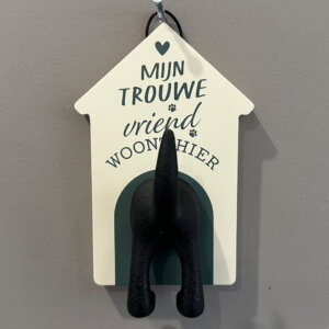 hondenkapstok trouwe vriend woont hier